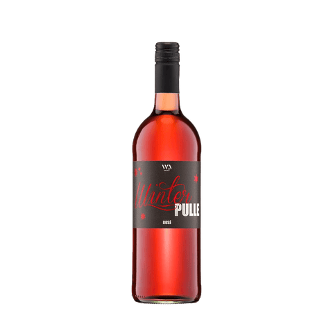 Rosé Glühwein vom Winzer 1L – prämiert | WinterPulle – abgebildete Einzelflasche; Paketinhalt: 12 Flaschen WinterPulle Rosé à 1,0 Liter